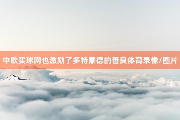 中欧买球网也激励了多特蒙德的善良体育录像/图片