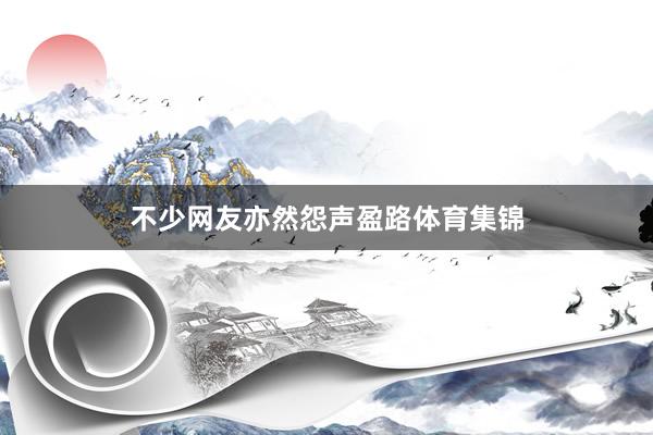 不少网友亦然怨声盈路体育集锦